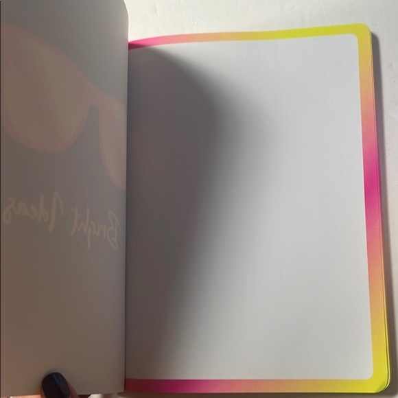 Black Notebook with Pink and Yellow Sunglasses Design Neon Pink and yellow - Picture 3 of 13